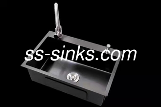 9“ Grote SS304 Zwart Matt Kitchen Sink Rectangular Shaped