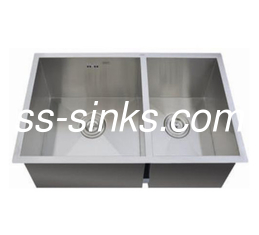 Satine afwerking schort roestvrij staal keuken wastafel met zeep dispenser accessoires