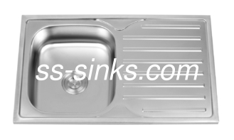 OEM-grootte Topmount Keuken wastafel Single Bowl met Drainboard Minimale kastgrootte 33 inch
