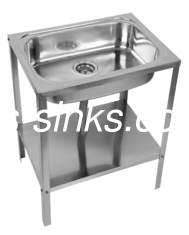 Top Mount Roestvrij staal wasbak stand geborstelde afwerking Hoogte 75 cm