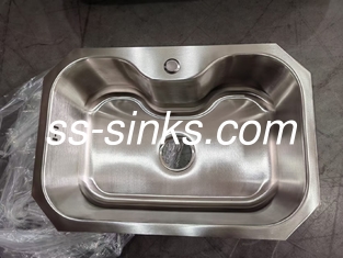 SUS304 Stainless Steel Single Bowl Sink met corrosiebestendig afvoerwater
