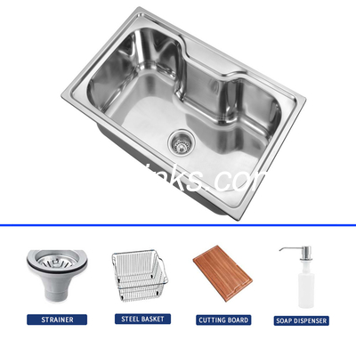 50/50 Split Basin Double Bowl SS Keukensink met kraan elektroplaat