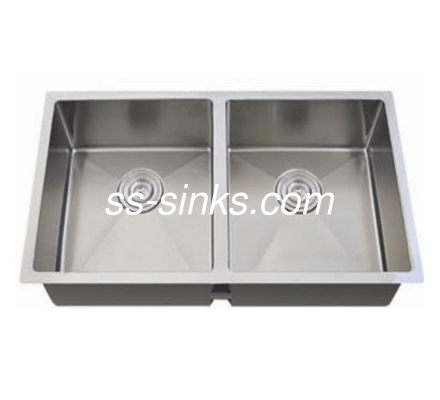 Satine afwerking schort roestvrij staal keuken wastafel met zeep dispenser accessoires