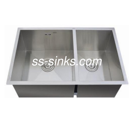 Satine afwerking schort roestvrij staal keuken wastafel met zeep dispenser accessoires