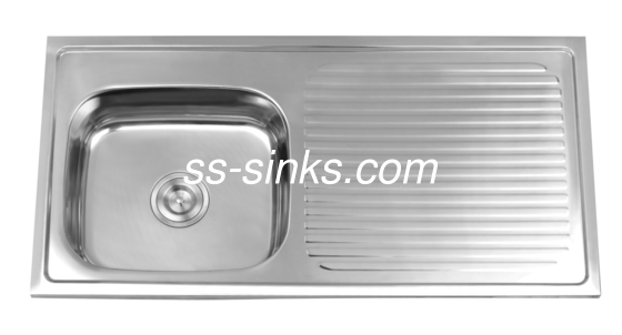 OEM-grootte Topmount Keuken wastafel Single Bowl met Drainboard Minimale kastgrootte 33 inch