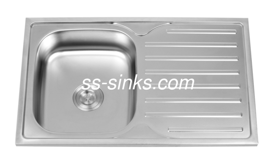OEM-grootte Topmount Keuken wastafel Single Bowl met Drainboard Minimale kastgrootte 33 inch