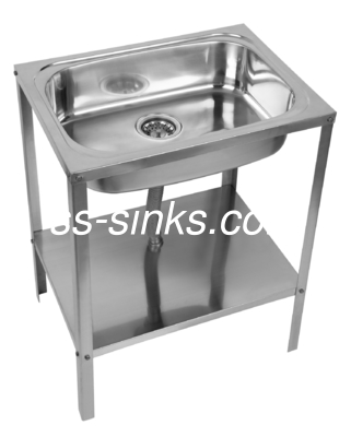 Top Mount Roestvrij staal wasbak stand geborstelde afwerking Hoogte 75 cm