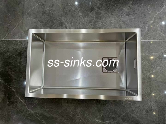 dubbele bevestiging serie 304 enkel kom diep kom handgemaakte keuken wastafel