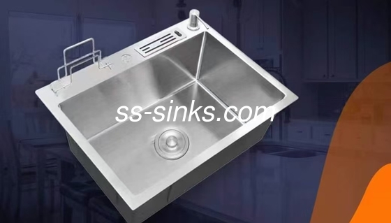 Topmount Installatie Roestvrij staal Eén bak wasbak voor vierkante keuken renovatie