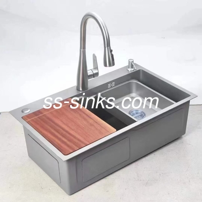 Drainers en een enkele schaal wasbak inclusief schort roestvrij staal keuken wasbak voor moderne keuken