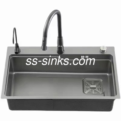 Stainless steel onderbouwde wasbak met geluidsdempende capaciteit