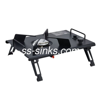 Draagbare Houtskool BBQ Grill 2 Side Shelves en Customized Outdoor BBQ Equipment OEM ODM