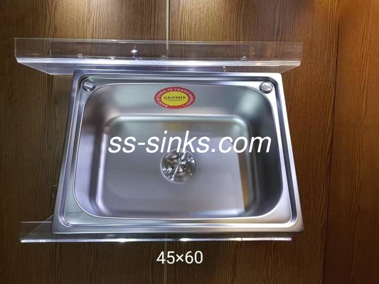 Topmount keuken wastafel enkele schaal met afvoerbord 30 x 17 inch één of twee gaten voor keuken wastafel met afvoerbord
