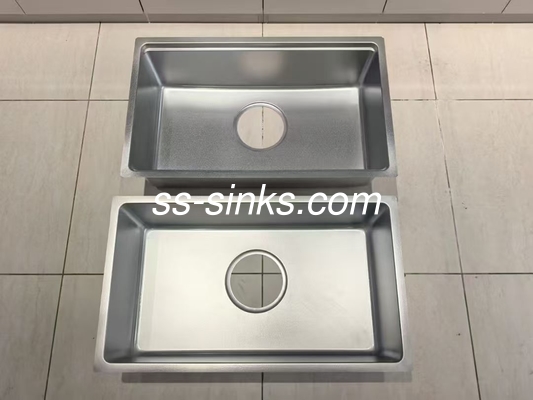 Op maat gemaakte roestvrijstalen enkele spoelbak voor de keuken, vierkant en tijdloos design