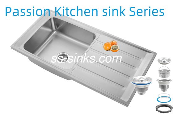 Moderne achterafspoeling Kookbak met afvoerbord voor moderne keukens