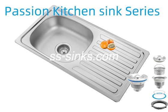 33 X 22 inch Keuken Wastafel Met Afdruiprek Roestvrij Staal 18/10 Chroom/Nikkel en Accessoires Vergiet