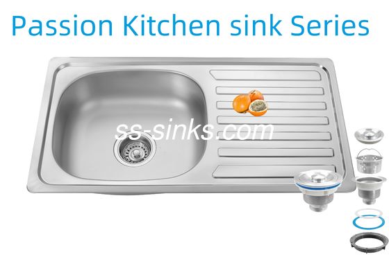 33 X 22 inch Keuken Wastafel Met Afdruiprek Roestvrij Staal 18/10 Chroom/Nikkel en Accessoires Vergiet