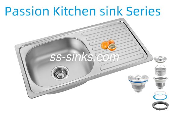 33 X 22 inch Keuken Wastafel Met Afdruiprek Roestvrij Staal 18/10 Chroom/Nikkel en Accessoires Vergiet