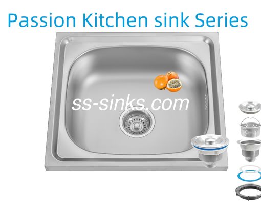 Moderne design stijl Topmount keuken wastafel met 3,5 inch afvoer opening en rechthoekige schaal vorm