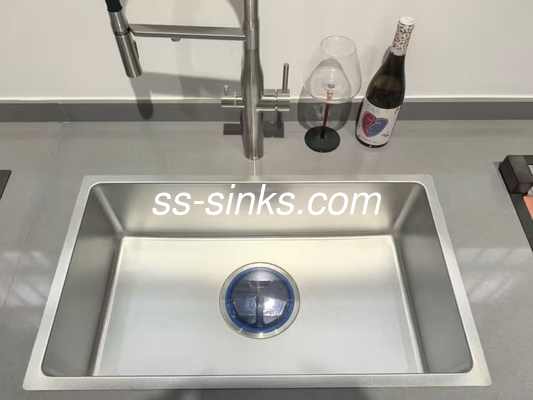 Op maat gemaakte roestvrijstalen enkele spoelbak voor de keuken, vierkant en tijdloos design