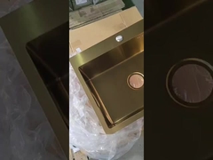 Goudkleurig stalen wastafel enkelvoudig dubbele wastafel China leverancier