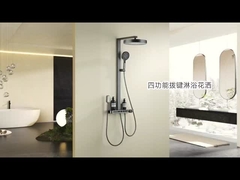 Hotel Badkamer Roestvrij regen douche Set Zwarte spiegel Polijst